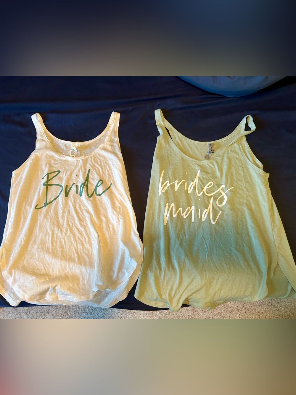Bride & Bridesmaid Tank Tops - White and Sage